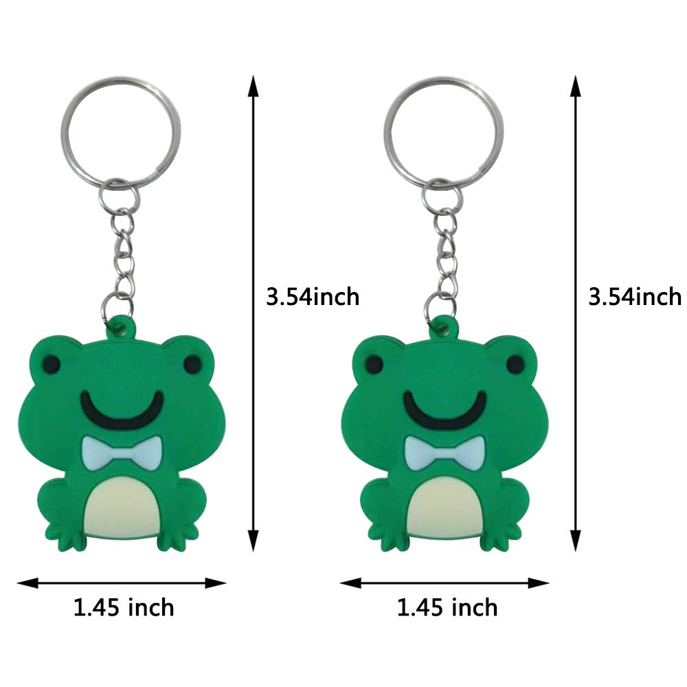 Imagitek 20 Pack Frog Keychains Decorations For Back To The 80S Party, Frog Themed Party Favors, Birthday Party Bag Fillers, Bir